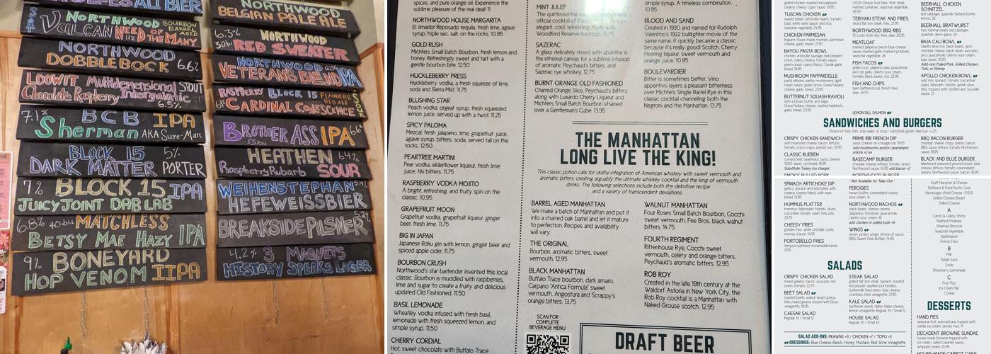 Northwood Public House and Brewery Menu