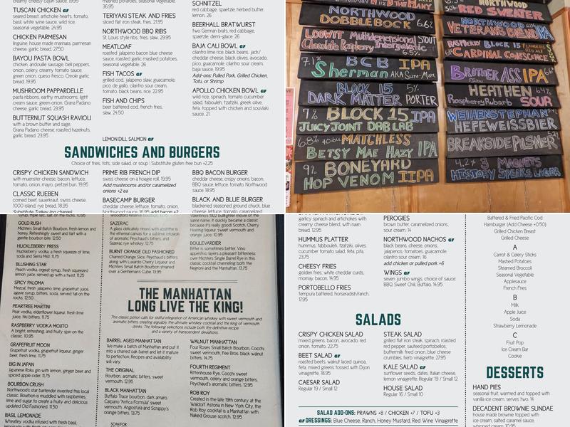 Northwood Public House and Brewery Menu