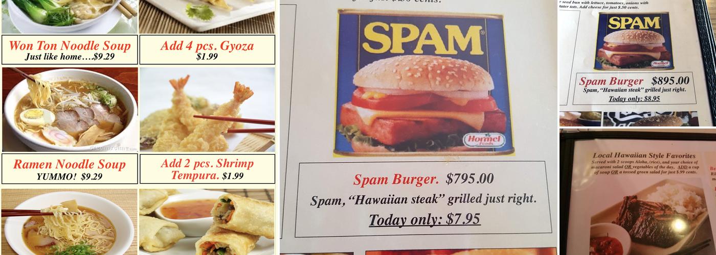 Patrick's Hawaiian Cafe Menu