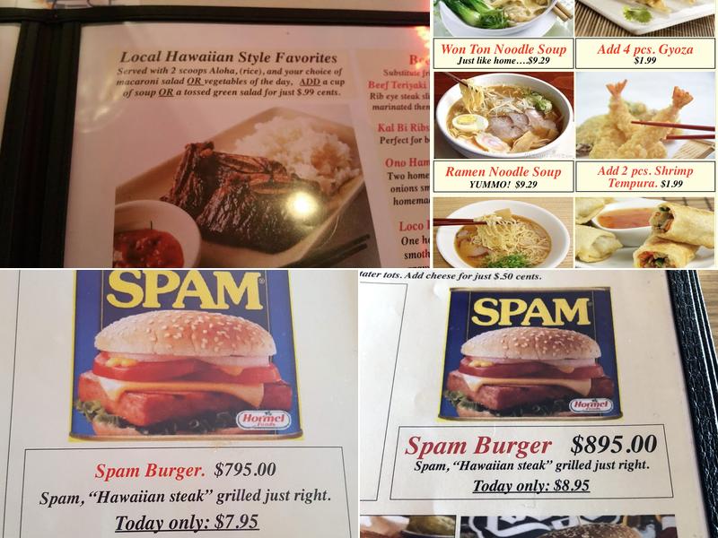 Patrick's Hawaiian Cafe Menu