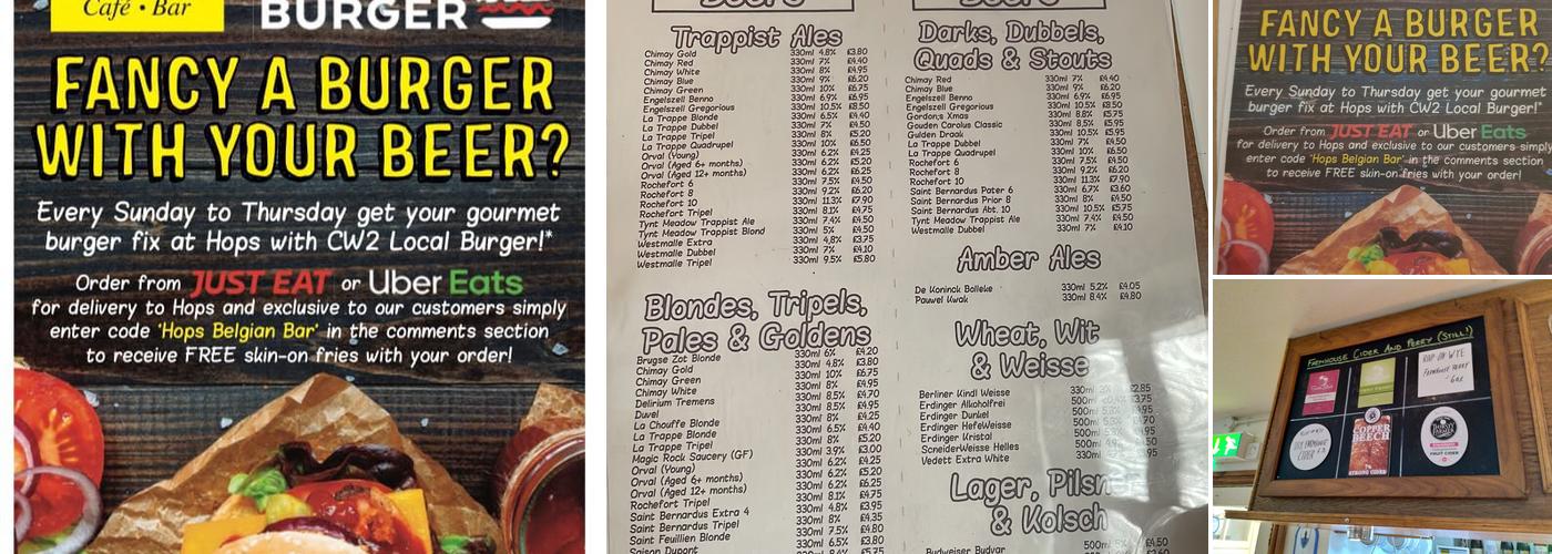 Hops Belgian Bar Menu