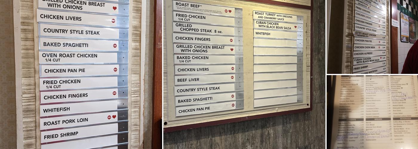 K&W Cafeteria Menu