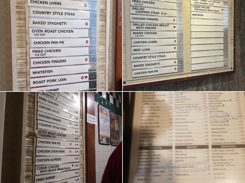 K&W Cafeteria Menu