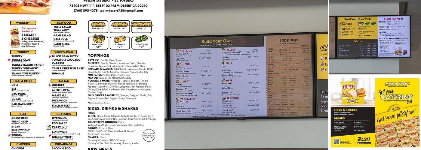 Which Wich Menu