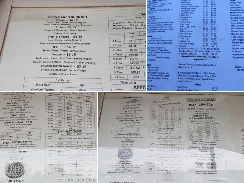Belly Acre Menu