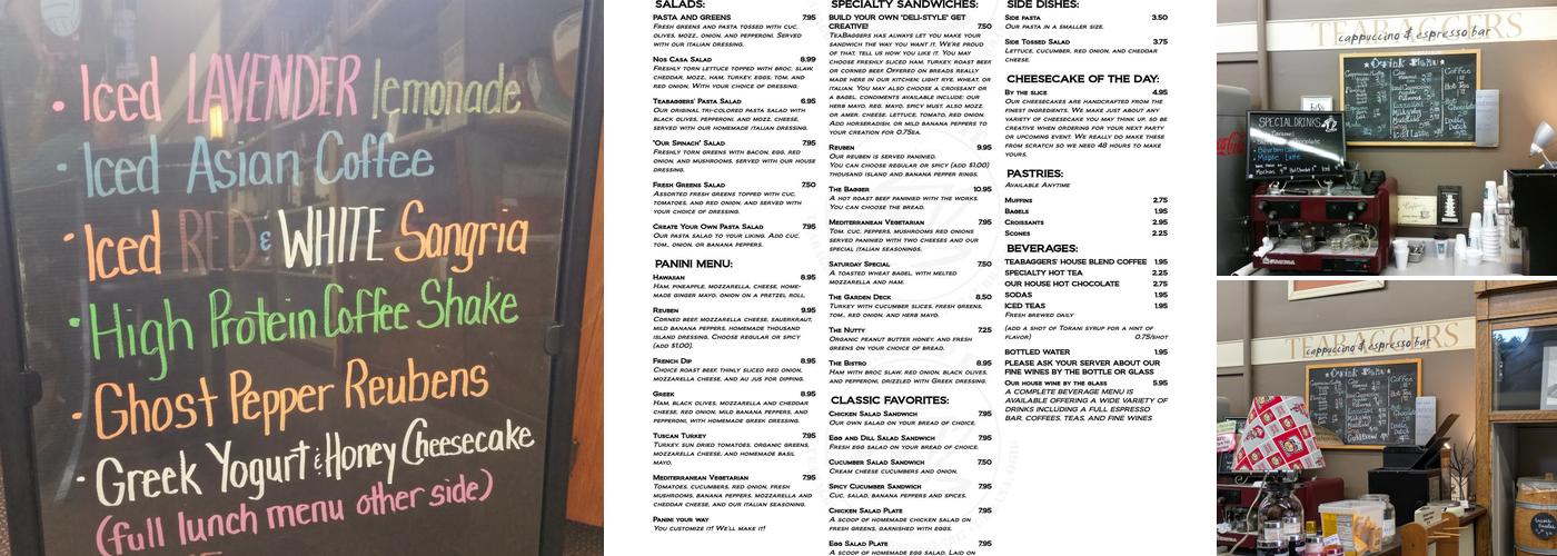 Tea Baggers Menu
