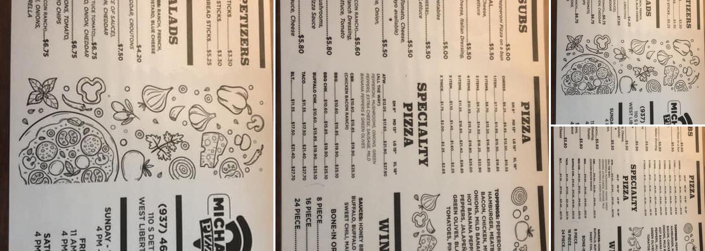 Michael's Pizza-West Liberty Menu