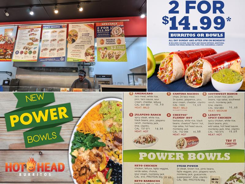 Hot Head Burritos Menu