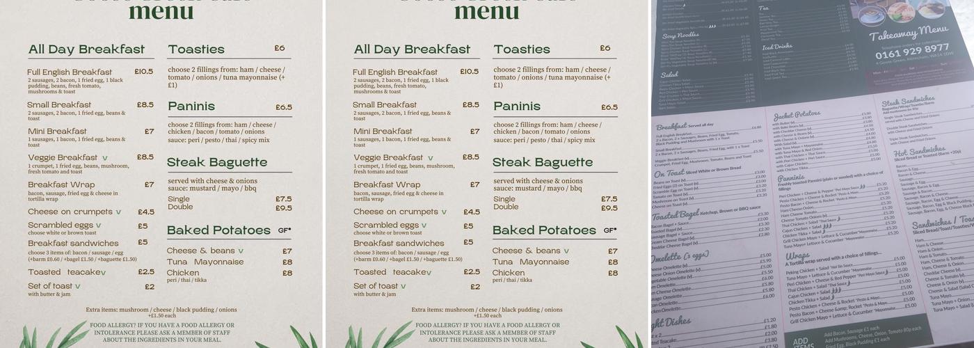 Goose Green Cafe Cleo Menu