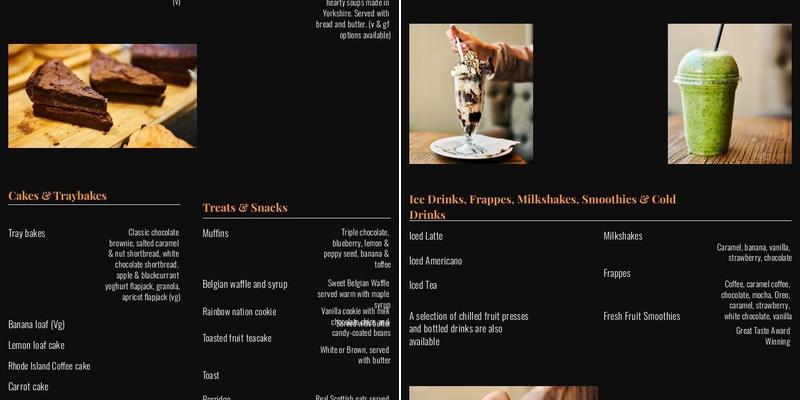 Rhode Island Coffee Menu