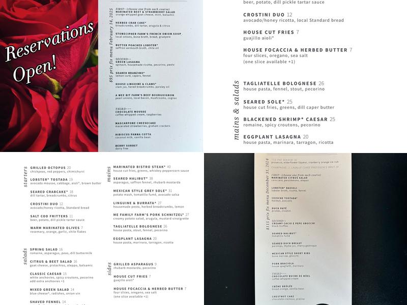 Isa Bistro Menu