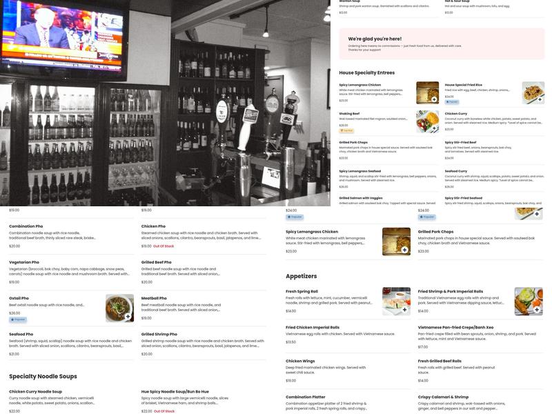 Basilic Vietnamese Grill Fort Lauderdale Menu