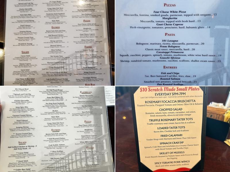 101 Ocean Menu