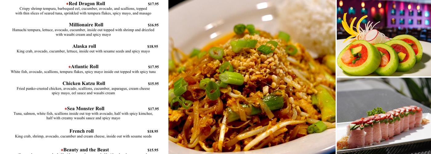 Tee Jay Thai Sushi Menu