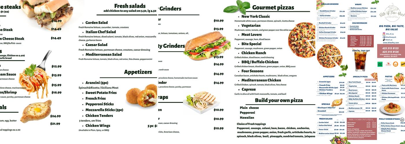 Bite Of New York Menu