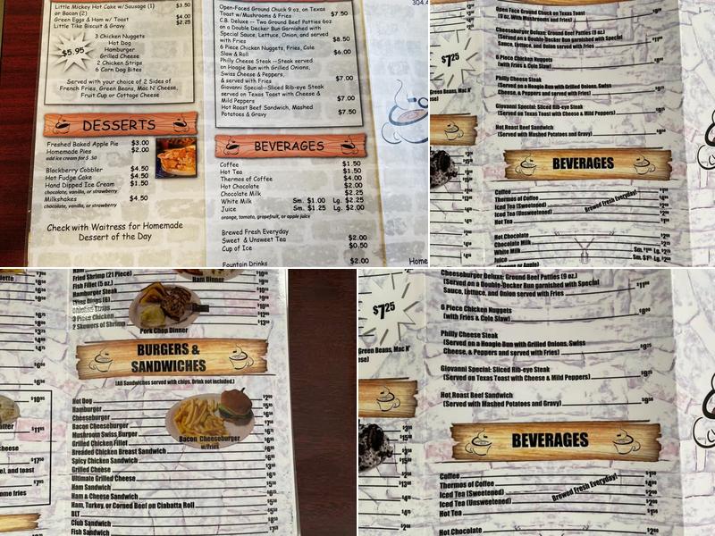 Cornerstone Cafe Menu