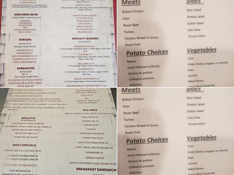 Diner Menu