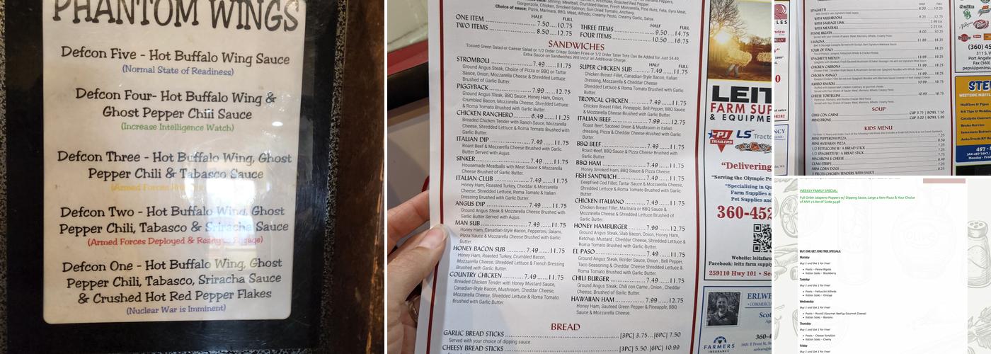 Gordy's Pizza & Pasta Menu