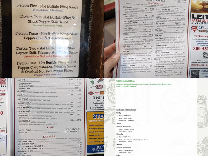 Gordy's Pizza & Pasta Menu