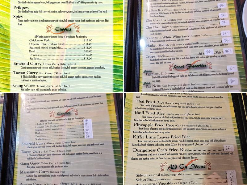 Sabai Thai Menu