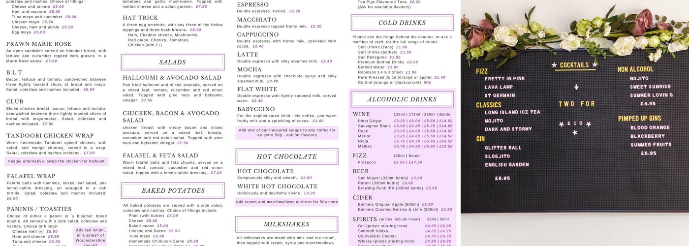 ONE • FOUR • FIVE Menu