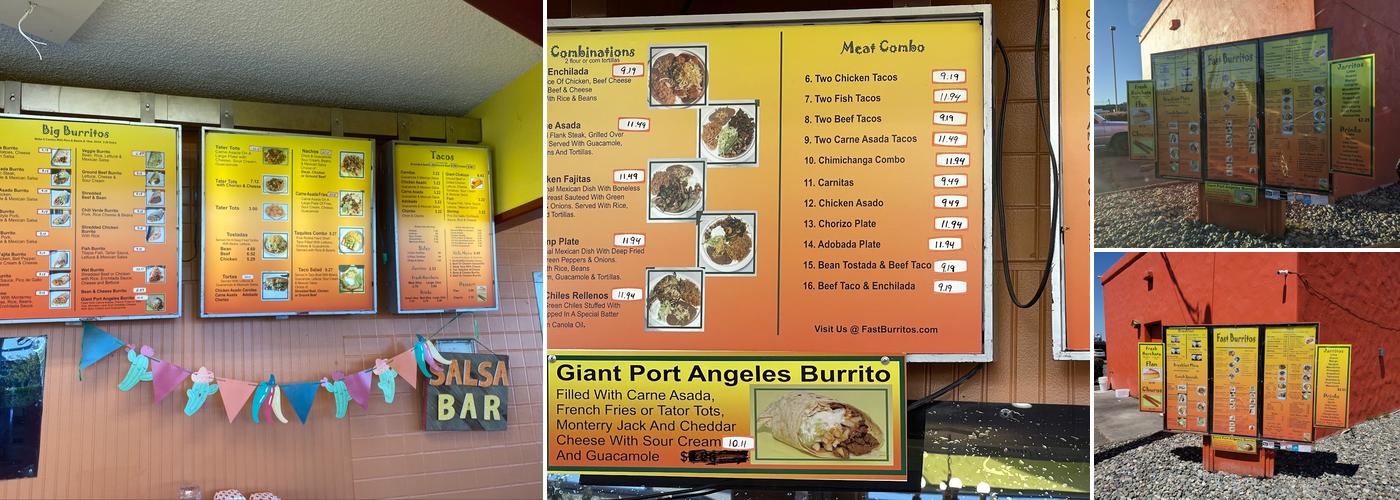 Fast Burritos Menu