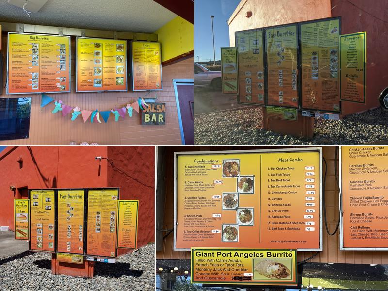 Fast Burritos Menu