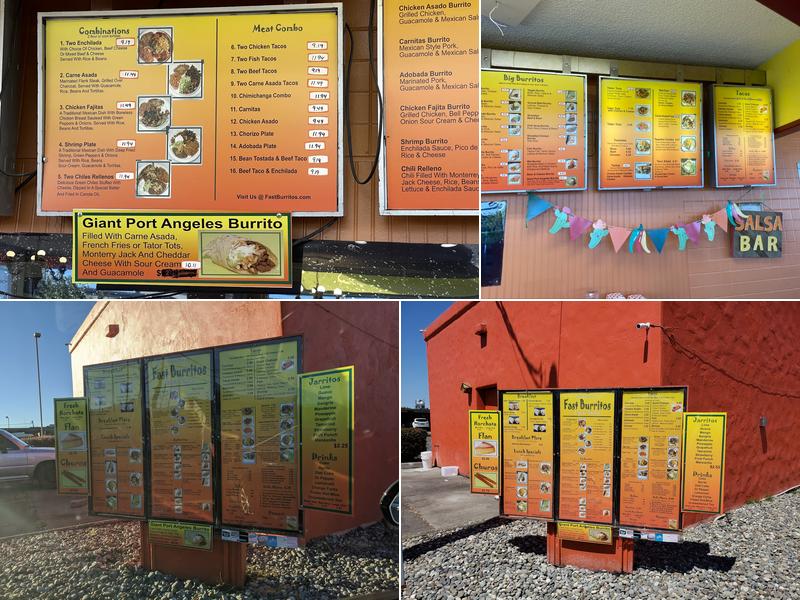 Fast Burritos Menu