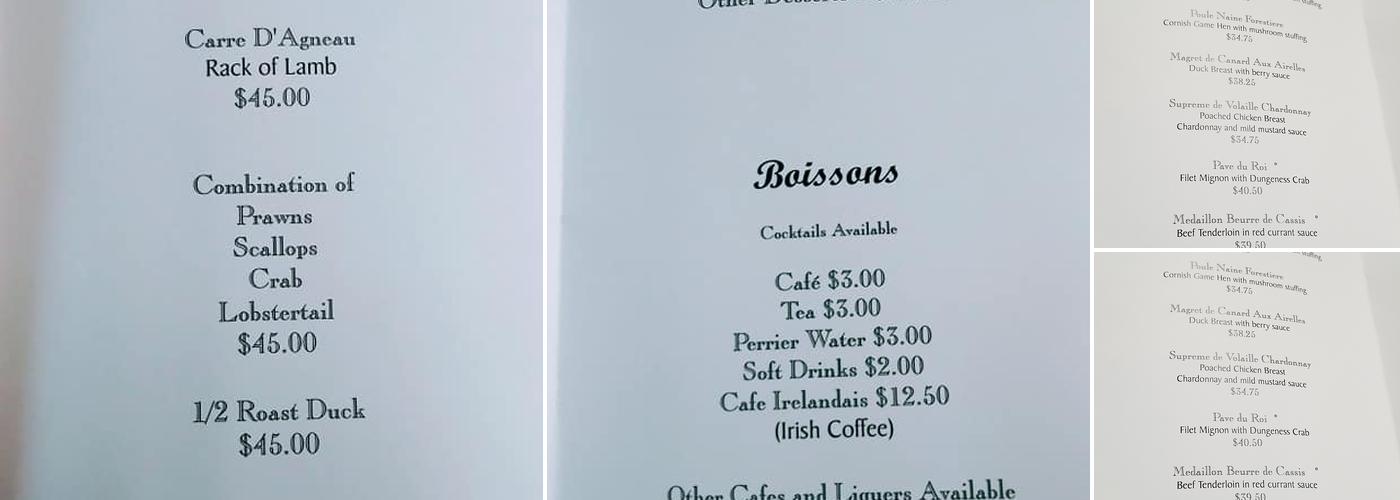 C'Est Si Bon Menu