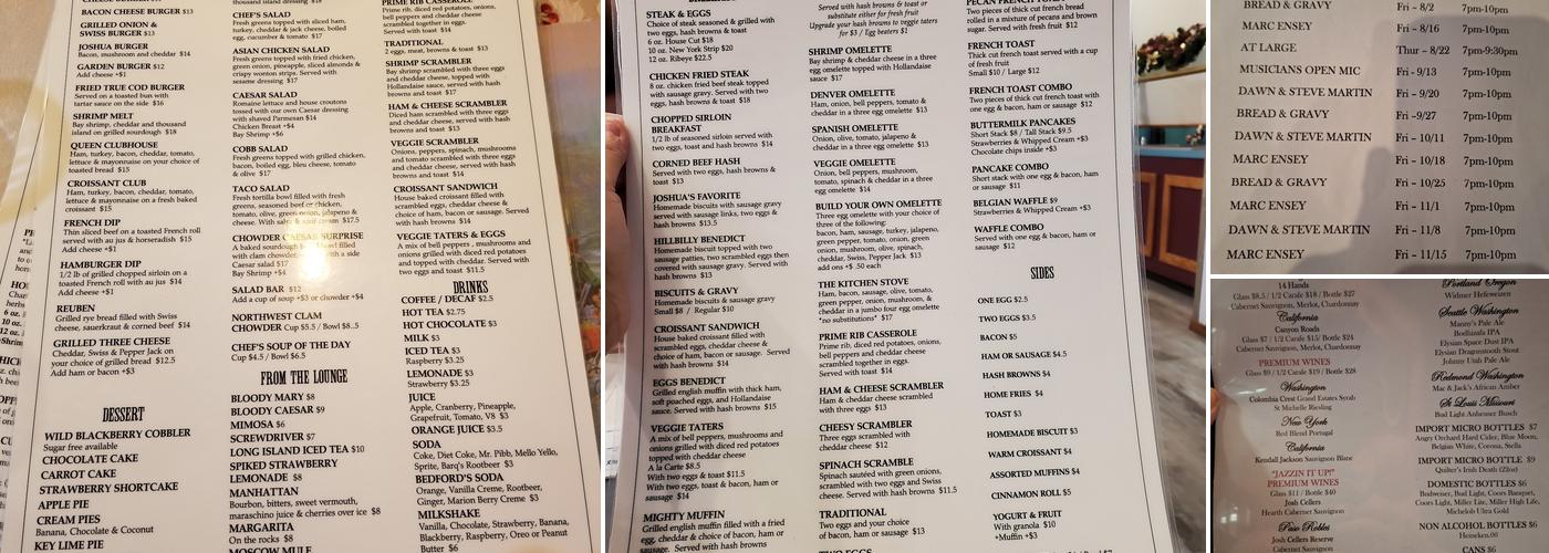 Joshua's Restaurant & Lounge Menu