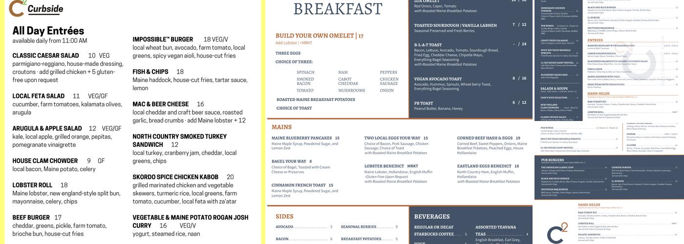 C2- Congress Squared Restaurant & Bar Menu