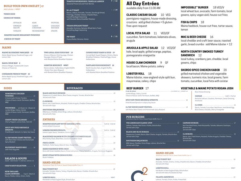 C2- Congress Squared Restaurant & Bar Menu