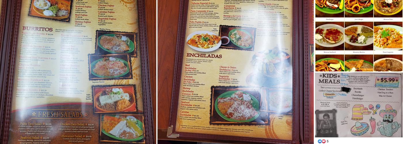 Plaza Morena Campestre Grill Menu