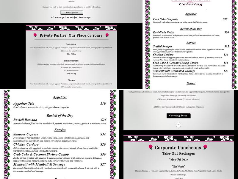 Michelina's Italian Restaurant & Catering Menu