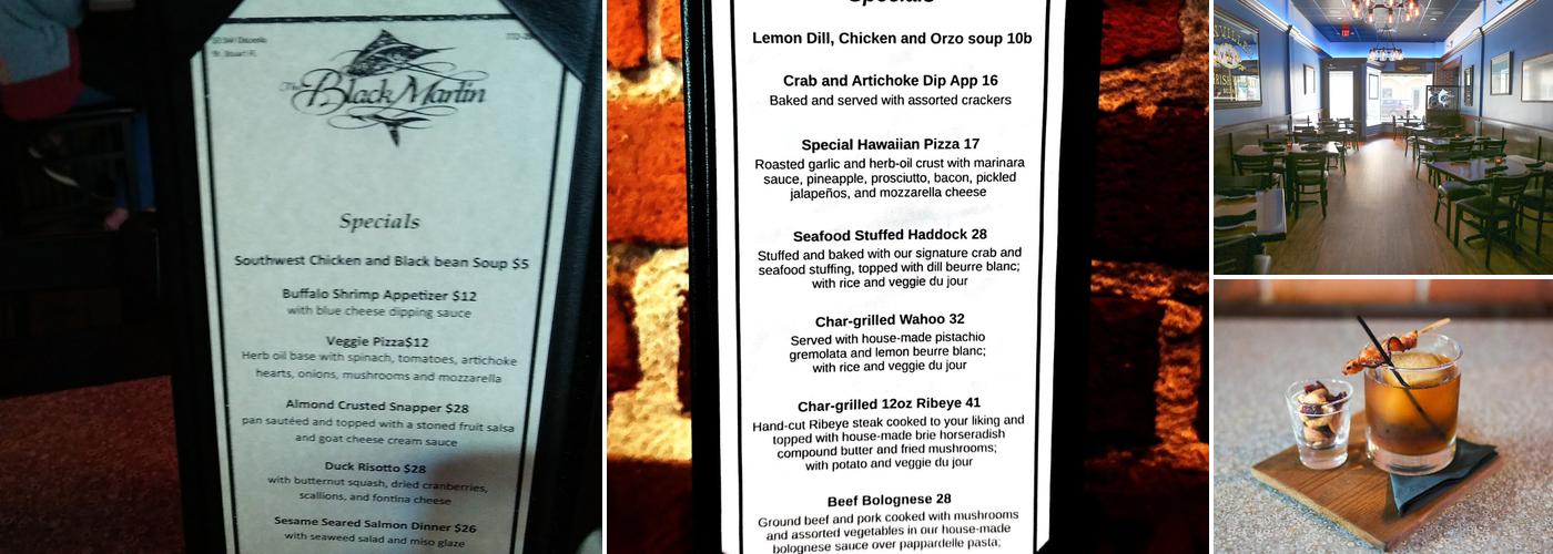 Black Marlin Menu