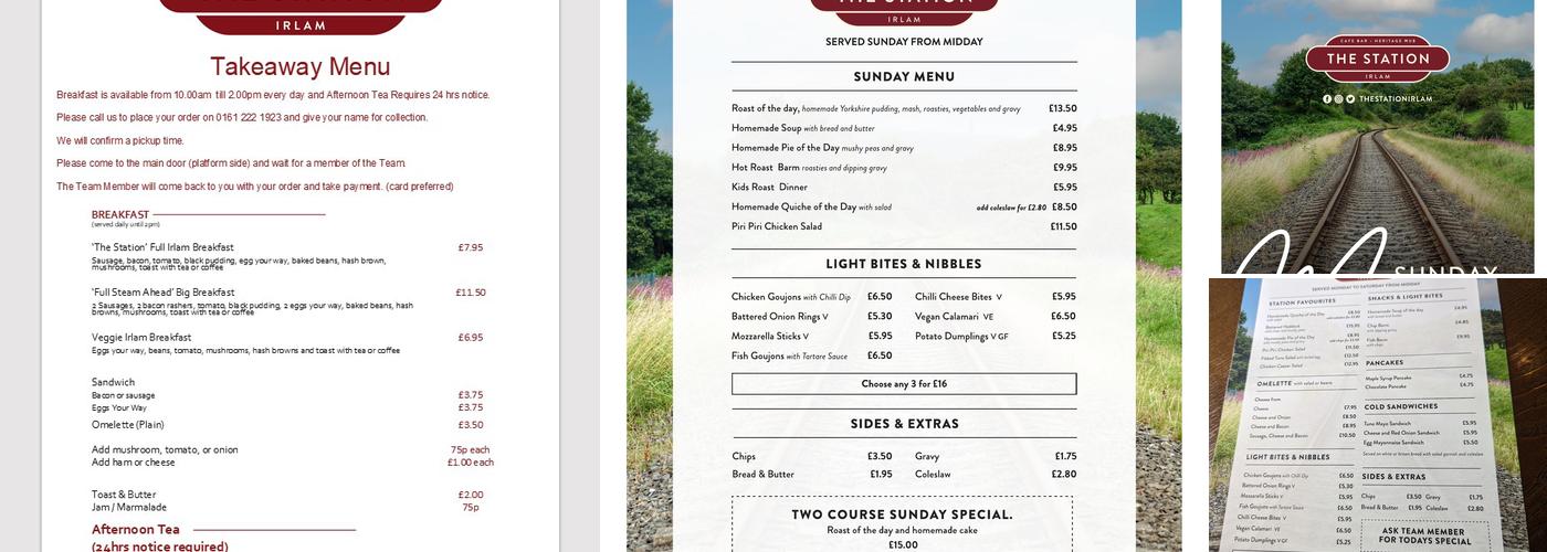 The Station Irlam Menu