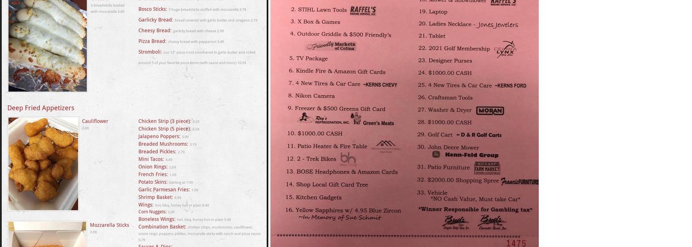 Westside Carry Out Menu