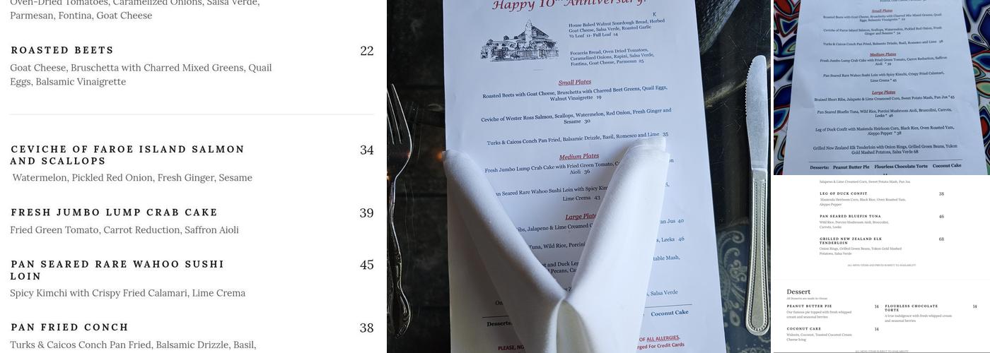 11 Maple Street Menu