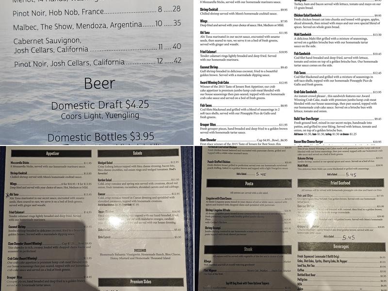 Sauder's Landing Restaurant Menu