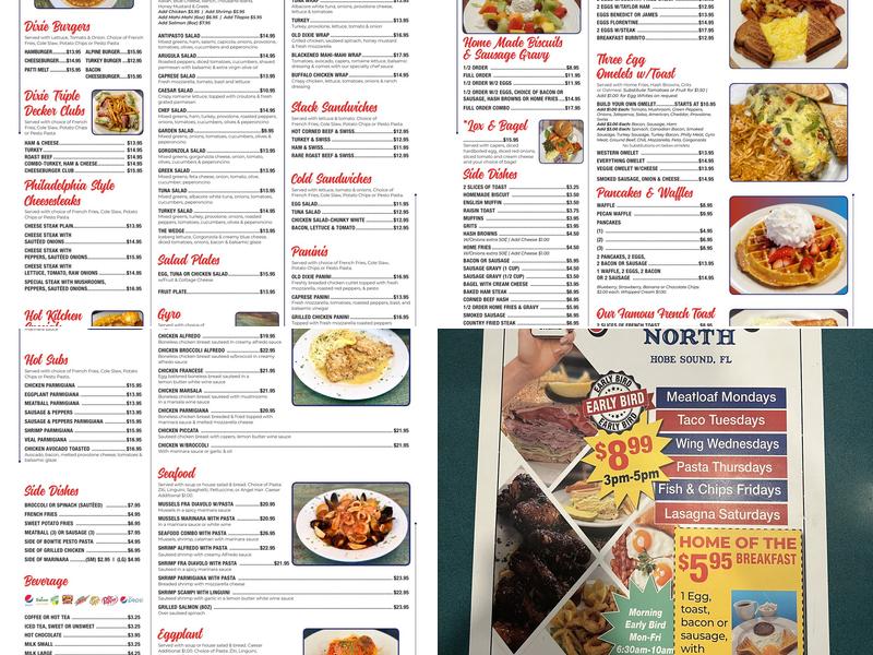 Old Dixie Cafe North Menu