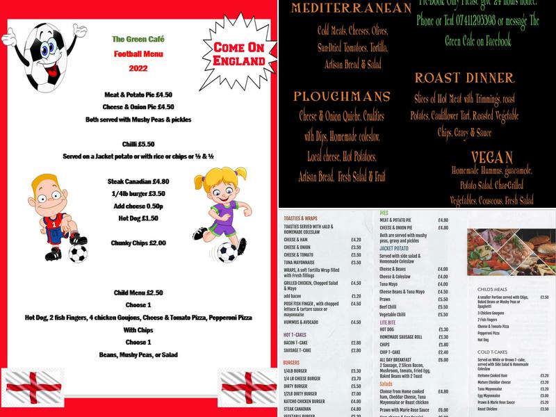 The Green Cafè Menu