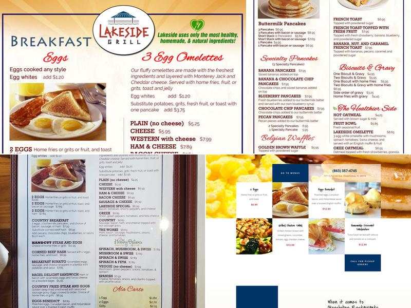 Lakeside Grill Menu