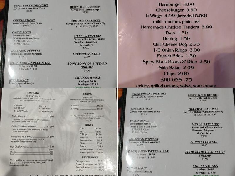 Brahma Bull Menu