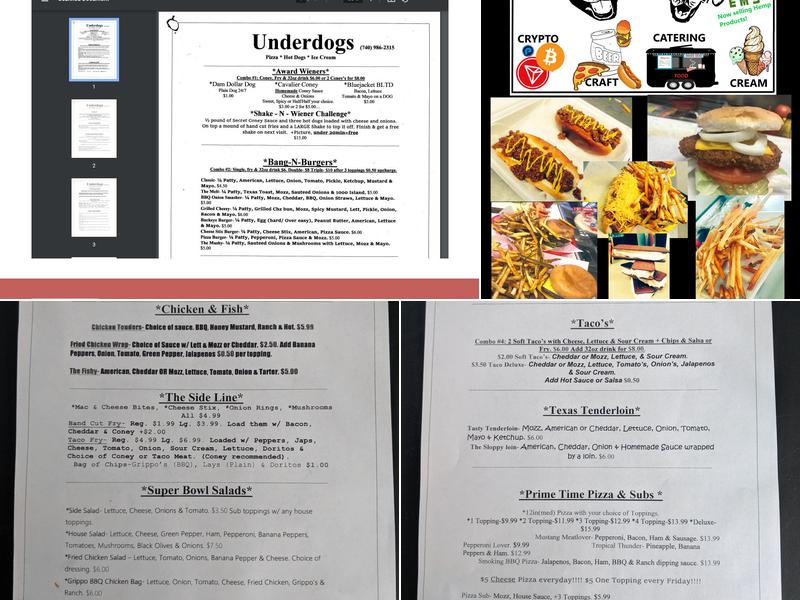 Underdogs Menu