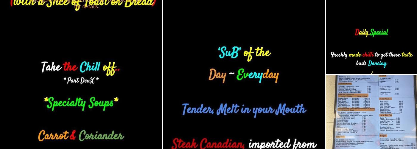 Challenge Way Cafe Menu