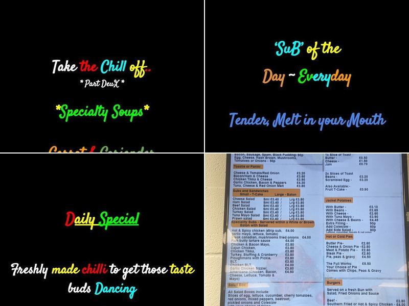 Challenge Way Cafe Menu