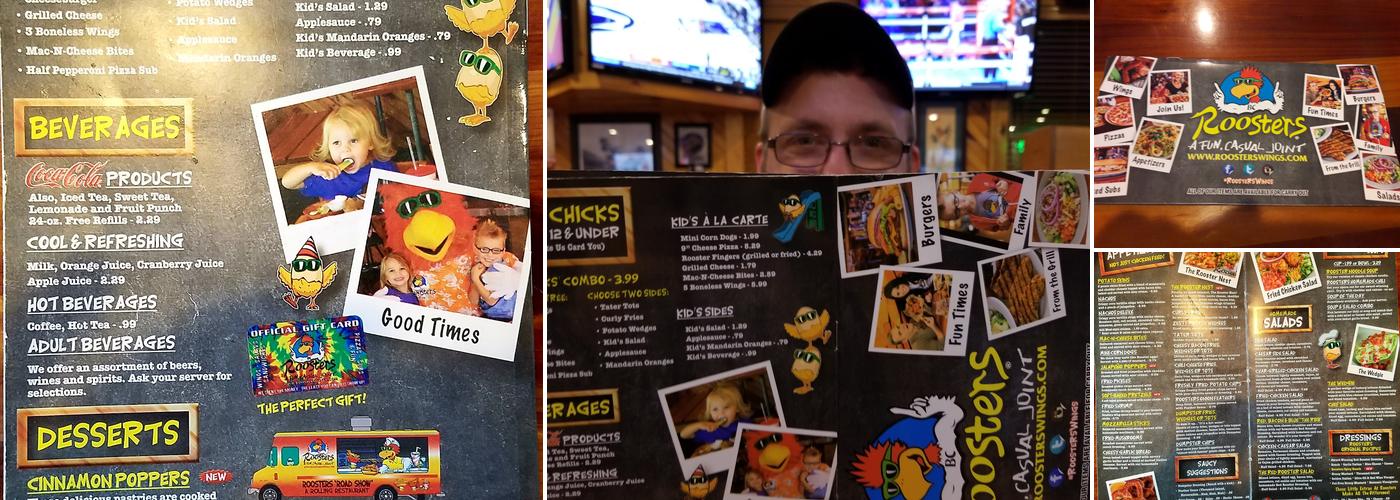 Roosters Menu