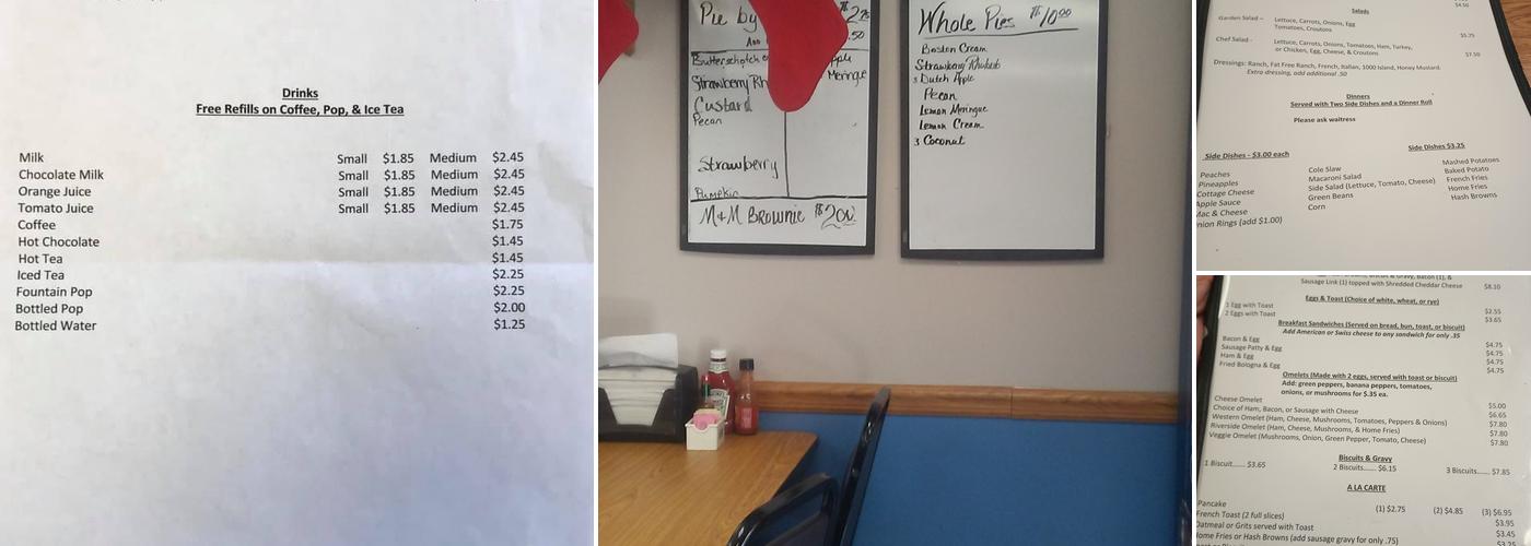 Riverside Restaurant Menu