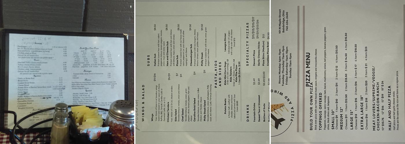 Fly Girl Pizzeria Menu