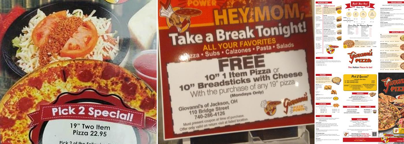 Giovanni's Pizza Menu